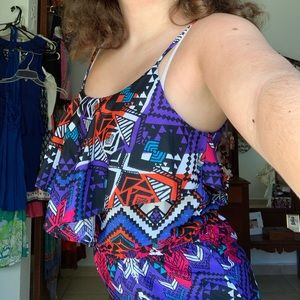 cute aztec print romper